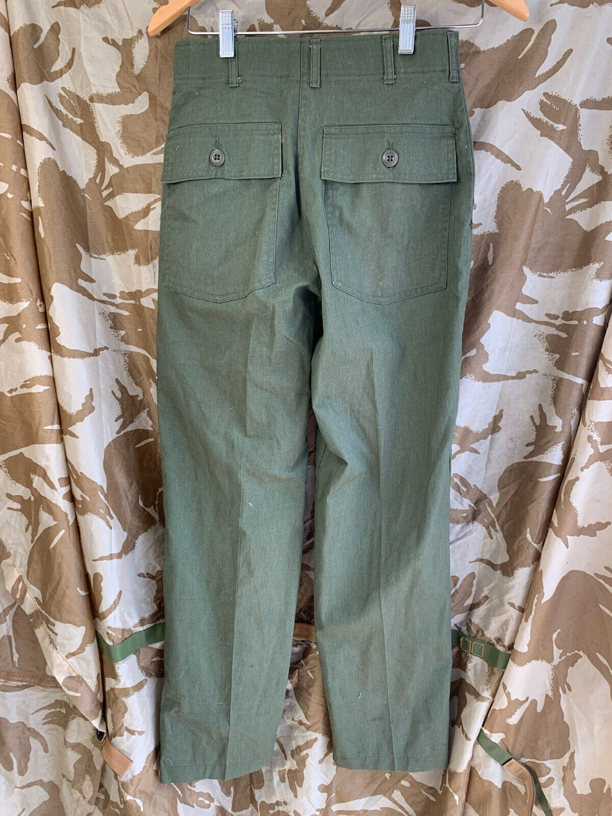 Genuine US Army Vintage OG-507 Olive Green OG Combat Trousers - Size 28x29