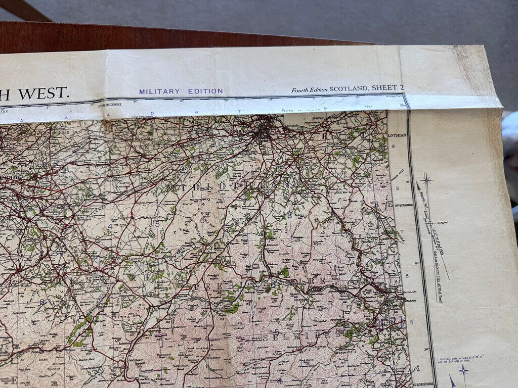 Original WW2 British Army GSGS OS Map of Scotland - South West - The Militaria Shop