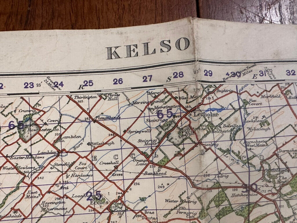 Original WW2 British Army GSGS OS Map of Scotland - Kelso - The Militaria Shop
