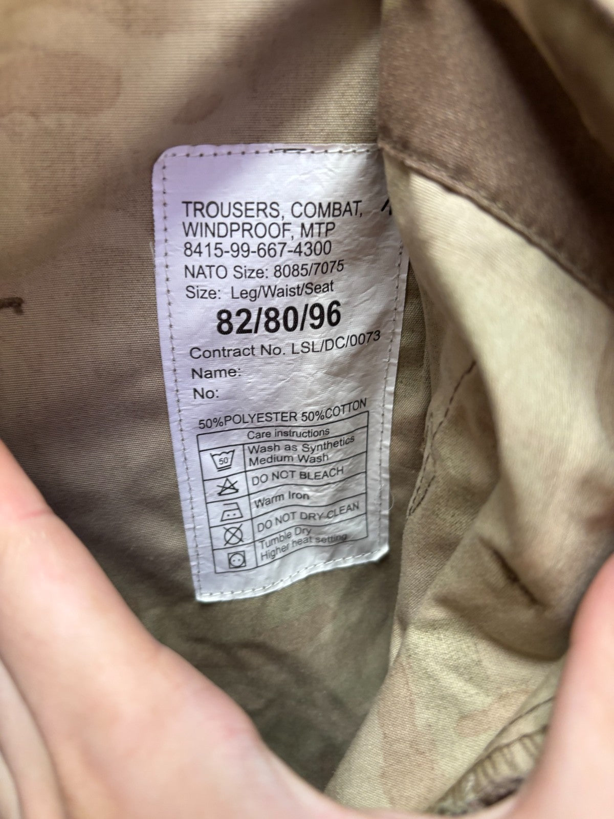 Genuine British Army MTP Combat Windproof Trousers - Size 82/80/96 - The Militaria Shop