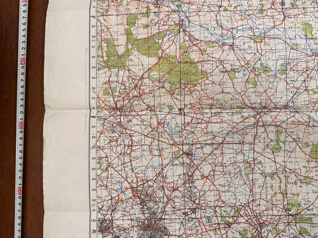 Original WW2 British Army GSGS OS Map of Great Britain - Burton & Walsall - The Militaria Shop