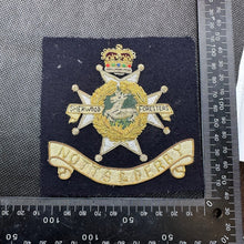 Load image into Gallery viewer, British Army Bullion Embroidered Blazer Badge - Notts &amp; Derby Sherwood Foresters
