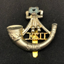 Load image into Gallery viewer, Original British Army Cap Badge - King&#39;s Shropshire Light Infantry - The Militaria Shop
