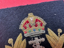 Load image into Gallery viewer, British Royal Navy Bullion Embroidered Blazer Badge -  Kings Crown
