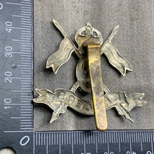 Load image into Gallery viewer, Original WW2 British Army 9th Queen&#39;s Royal Lancers Cap Badge
