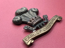 Load image into Gallery viewer, Original WW1 British Army Earl of Chester&#39;s Imperial Yeomanry Cap Badge
