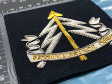Load image into Gallery viewer, British Army Bullion Embroidered Blazer Badge - Reconnaissance Corps
