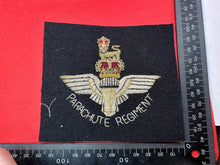 Load image into Gallery viewer, British Army Bullion Embroidered Blazer Badge - Parachute Regiment -Queens Crown
