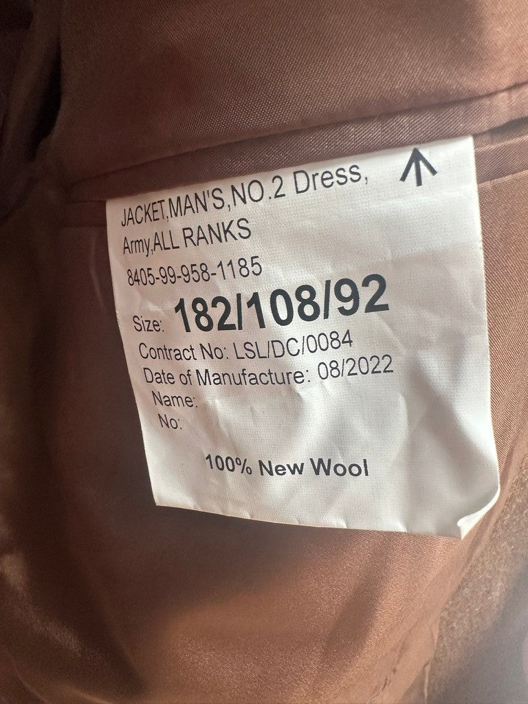 British Army Surplus No.2 Service Dress Jacket - Engineers - Size 182/108/92 - The Militaria Shop