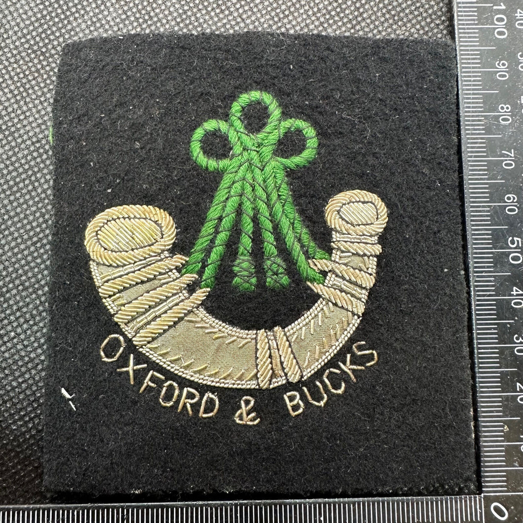 British Army Bullion Embroidered Blazer Badge - Oxford & Bucks - Ox & Bucks LI