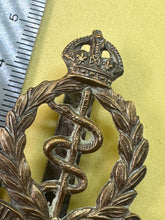 Load image into Gallery viewer, Original WW1 / WW2 British Army RAMC Royal Army Medical Corps Cap Badge KC
