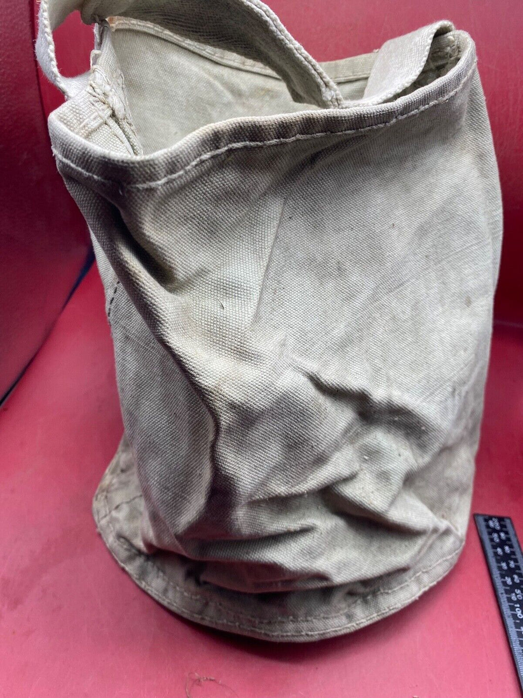 Original WW2 British Army Canvas Water Bucket in Excellent Condition