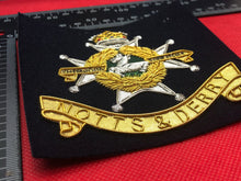 Lade das Bild in den Galerie-Viewer, British Army Bullion Embroidered Blazer Badge - Notts &amp; Derby Regiment
