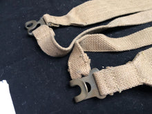 Load image into Gallery viewer, Original WW2 British Army 37 Pattern Khaki L-Straps Webbing - Wartime Dated
