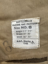 Load image into Gallery viewer, Original British Army Battledress Jacket - Rare 1947 Patt -38&quot; Chest -Captain RE
