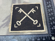 Load image into Gallery viewer, Original WW2 British Army Second Infantry Division Printed Shoulder Badge
