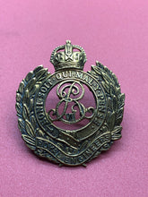 Load image into Gallery viewer, Original Pre-WW1 British Army Edward VII Royal Engineers Cap Badge
