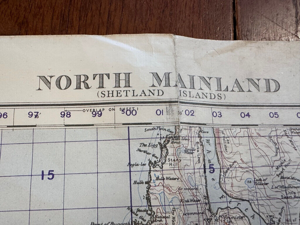 Original WW2 British Army GSGS Map of Scotland - North Mainland Shetland Islands - The Militaria Shop