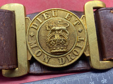 Load image into Gallery viewer, Original WW1 / WW2 British Army Officer&#39;s Parade Belt with Gilt Buckle - 38&quot;
