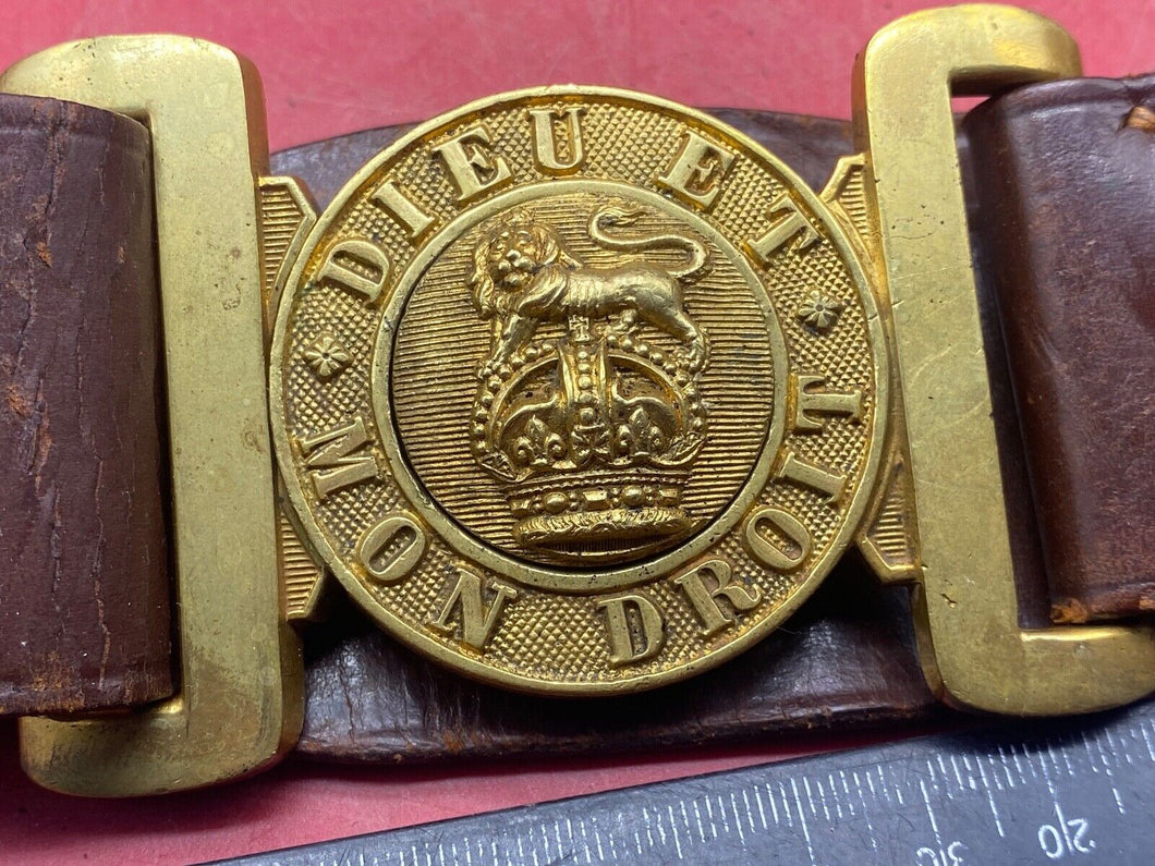 Original WW1 / WW2 British Army Officer's Parade Belt with Gilt Buckle - 38