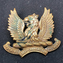 Load image into Gallery viewer, Original WW2 British Army Cap Badge - Ayrshire (Earl of Carrick&#39;s Own) Yeomanry - The Militaria Shop
