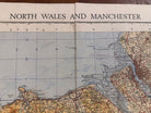 Original WW2 British Army RAF Navy Base Map of England - North Wales /Manchester - The Militaria Shop