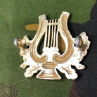 Original British Army Regimental Cap Badge - Bandsman Lyre - The Militaria Shop