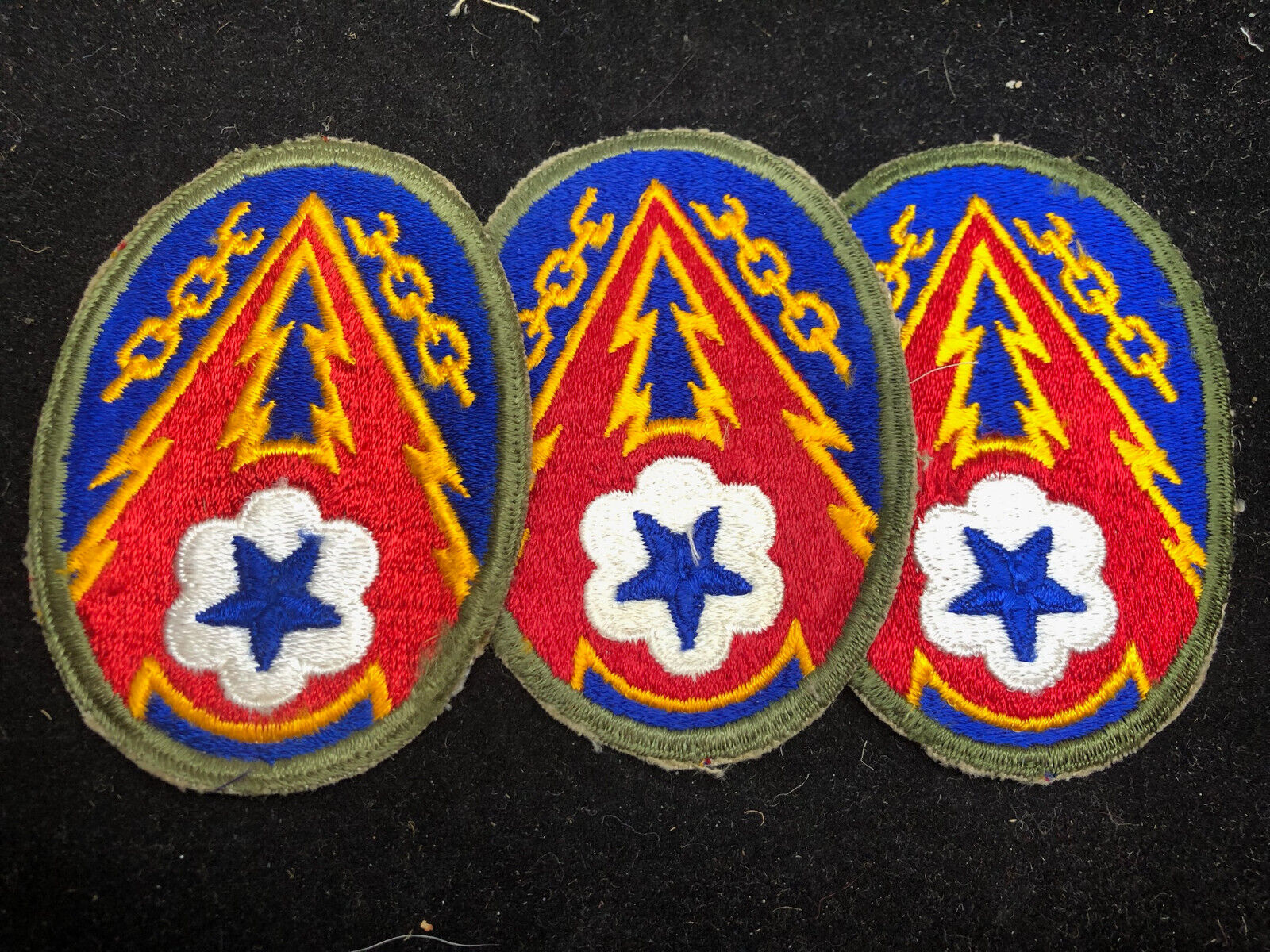 Unissued Original WW2 US Army Advanced Communications Zone ETO Cloth Badge Patch - The Militaria Shop