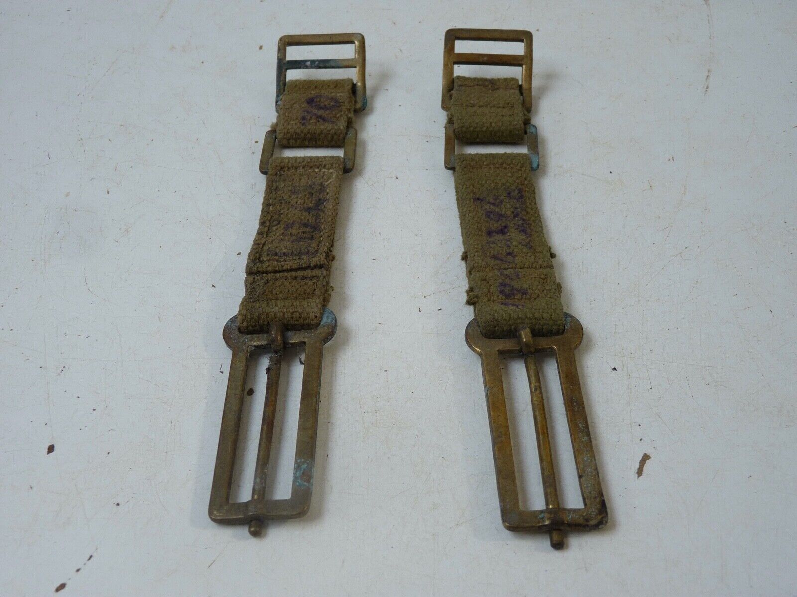 Genuine WW2 British Army 37 Pattern Webbing Brace Adaptors - Your choice of pair - The Militaria Shop