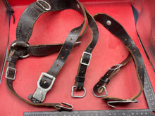 Load image into Gallery viewer, Original Post WW2 German Army Y-Straps in Leather with Metal Fittings
