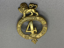 Load image into Gallery viewer, Victorian British Army 4th King&#39;s Own Royal Regiment Glengarry Cap Badge
