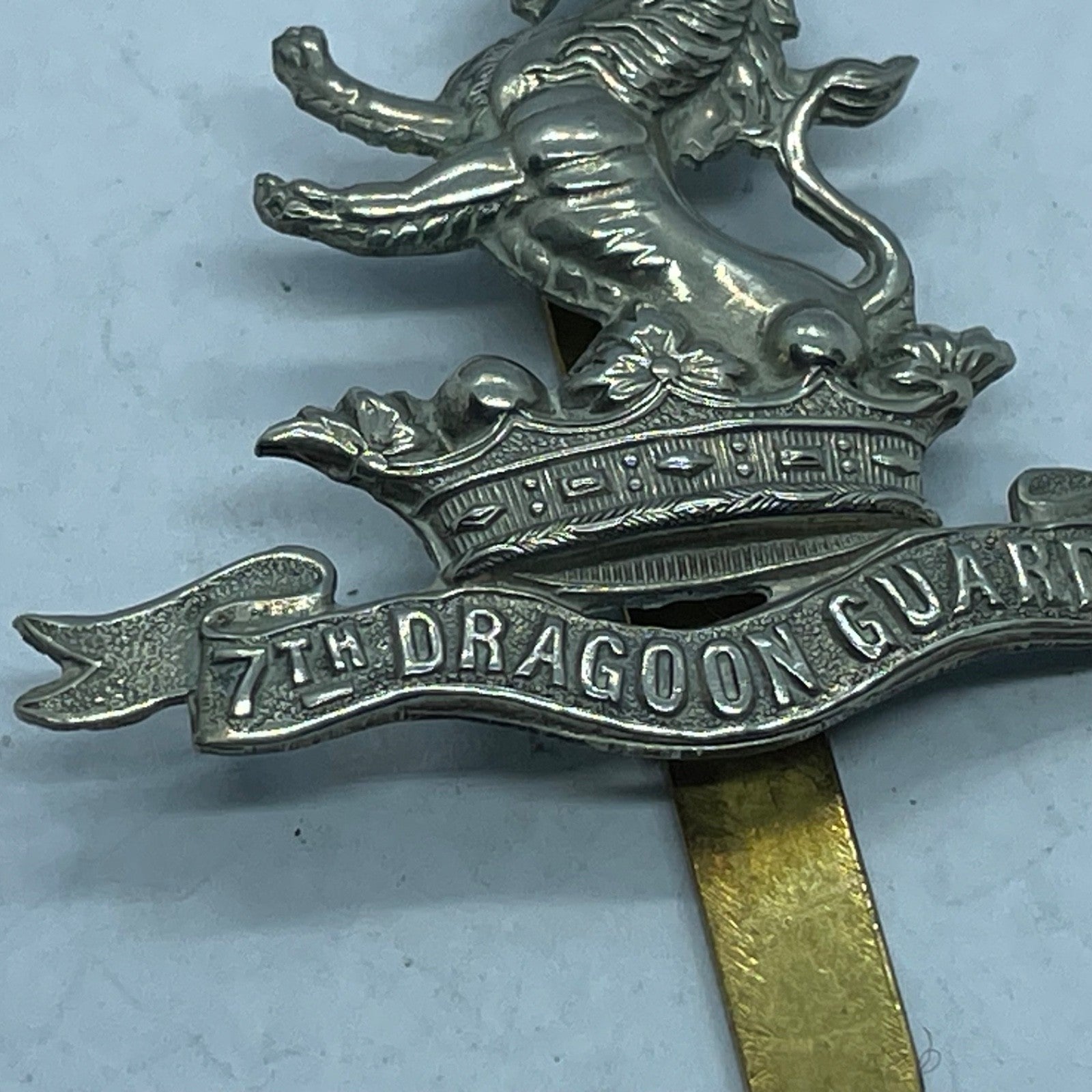 Original British Army WW1 7th Dragoon Guards Cap Badge - The Militaria Shop