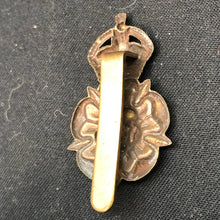 Load image into Gallery viewer, Original WW2 British Army Cap Badge - Queen&#39;s Own Yorkshire Dragoons - The Militaria Shop
