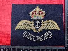 Load image into Gallery viewer, British Royal Navy Bullion Embroidered Blazer Badge - Fleet Air Arm- Kings Crown
