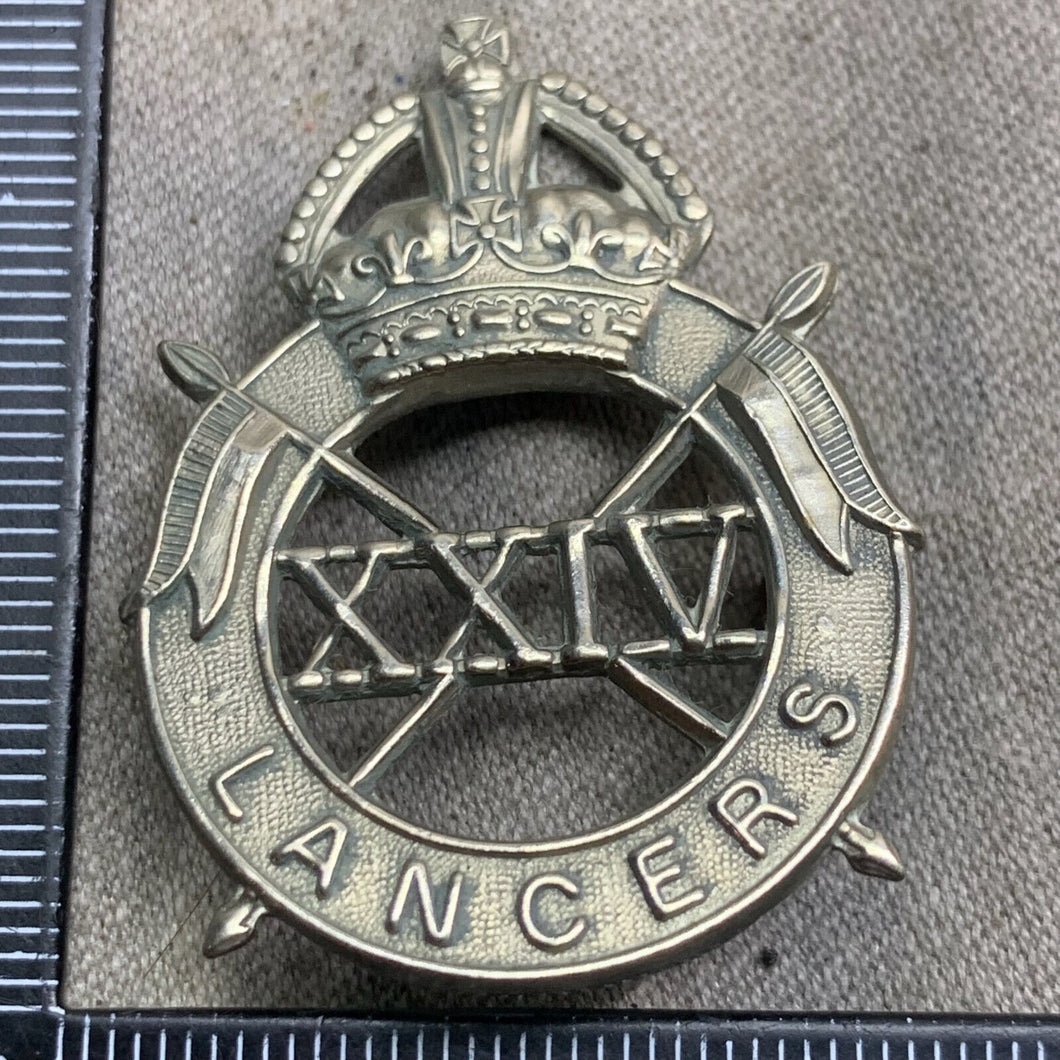 Original WW2 British Army 24th Lancers Cap Badge