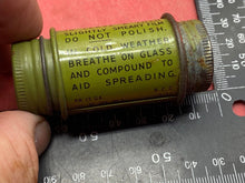 Load image into Gallery viewer, Original British Army Anti-Dimming Ointment Tin - Korea War Era - Dated 1952
