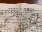 Original WW2 British Army GSGS OS Map of Great Britain - Swansea & Aberdare - The Militaria Shop