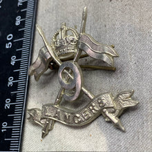 Load image into Gallery viewer, Original WW2 British Army 9th Queen&#39;s Royal Lancers Cap Badge
