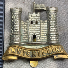 Load image into Gallery viewer, Original WW1 British Army Cap Badge - 6th (Inniskilling) Dragoons
