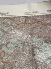 Load image into Gallery viewer, Original WW2 German Army Map of Slovakia - Ljubljana - 1940 Dated
