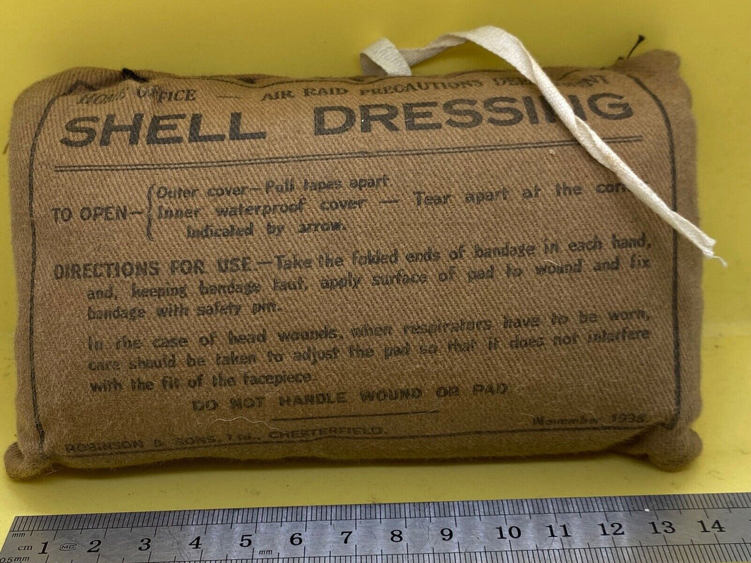 Original WW2 Wartime Dated British ARP Shell Dressing