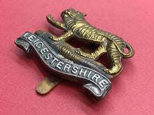 Load image into Gallery viewer, Original WW2 British Army Leicestershire Regiment Cap Badge
