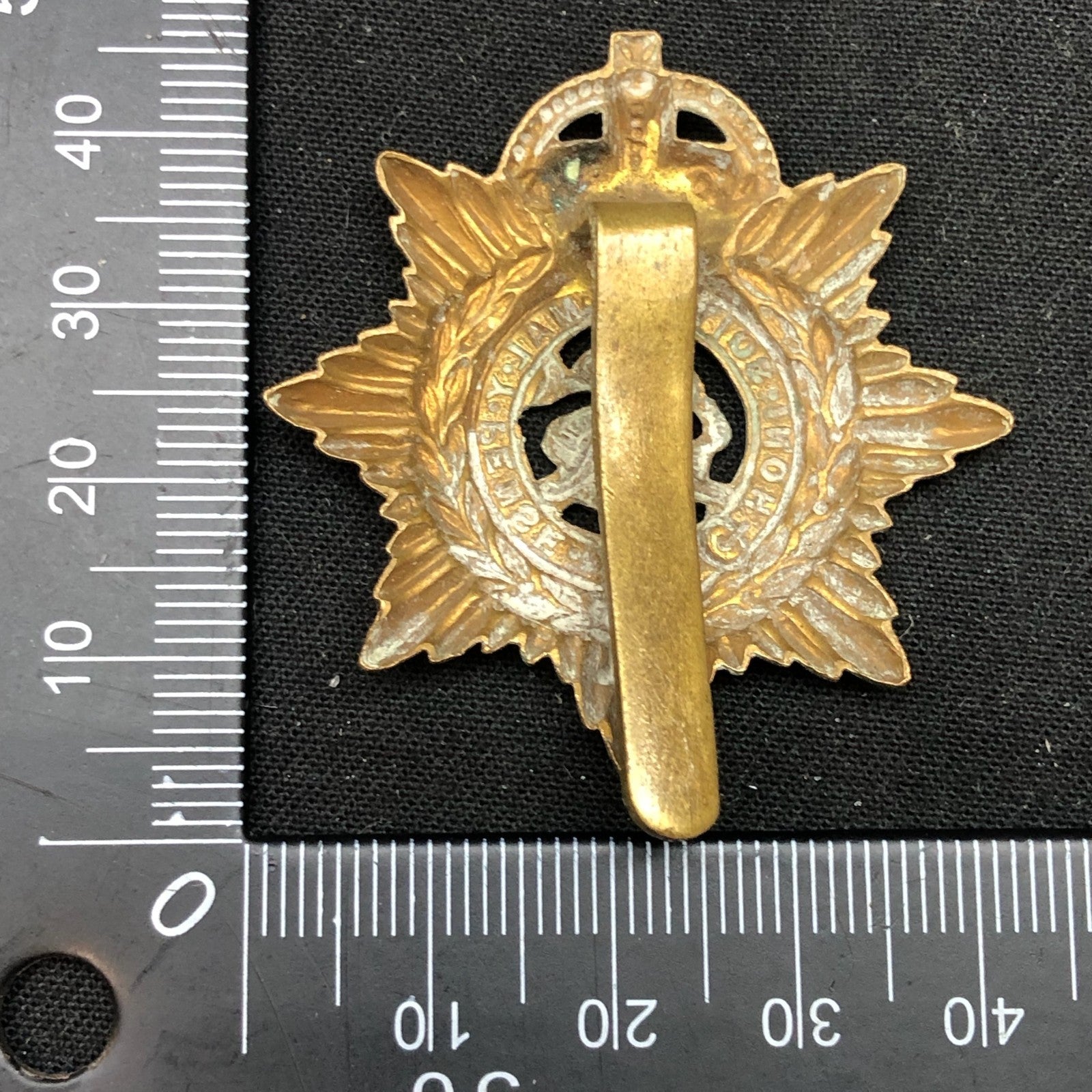 Genuine WW2 British Army Brass Cap Badge - Royal Army Service Corps - The Militaria Shop