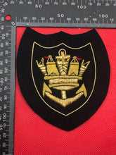 Load image into Gallery viewer, British Navy Bullion Embroidered Blazer Badge - Merchant Navy
