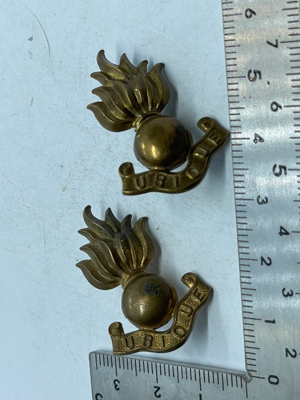 Original Pair of British Army Royal Engineers Collar Badges - The Militaria Shop