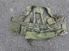 Load image into Gallery viewer, Original British Army 58 Pattern Webbing Rig Set Up - Belt, Pouches, Roll
