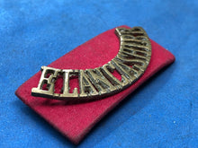 Load image into Gallery viewer, Original WW2 British Army East Lancashire Regiment Brass Shoulder Title
