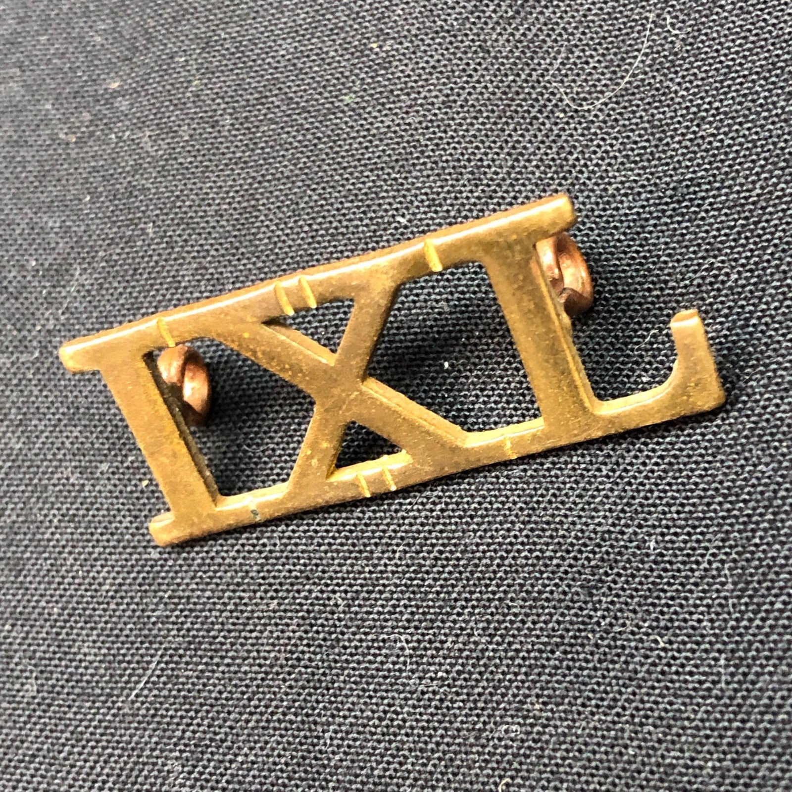 Original WW1 British Army Brass Shoulder Title - 9th Lancers IXL Regiment - The Militaria Shop