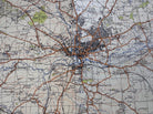 Original WW2 British Army OS Map of Great Britain - Northampton - The Militaria Shop