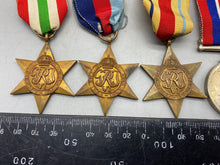 Load image into Gallery viewer, Original Group of WW2 British Army Service Medals, Italy Africa 39/45 War Defenc
